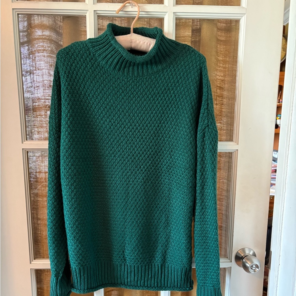 Zesica Teal Textured Knit Sweater S